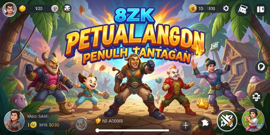 Tampilan gameplay seru dari 8ZK menunjukan aksi penuh warna.