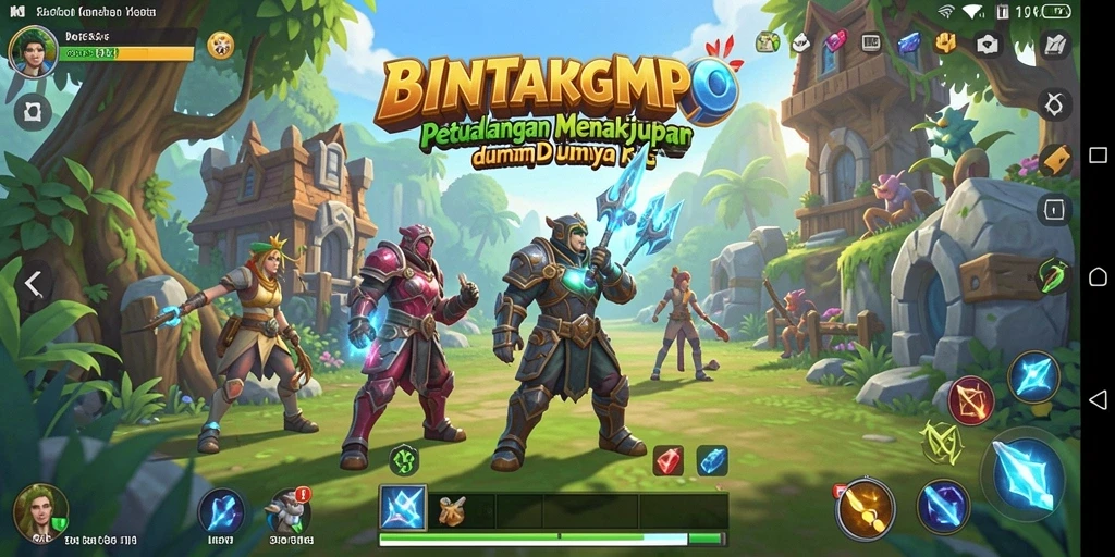 Tangkapan layar gameplay BINTANGMPO yang menampilkan aksi pertarungan yang seru.