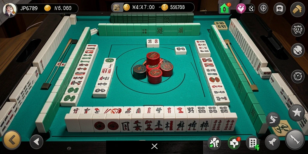 Screenshot gameplay Mahjong dari JP6789 yang menarik dan menantang.