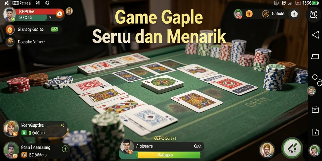 Screenshot gameplay Gaple yang menarik dan menantang.