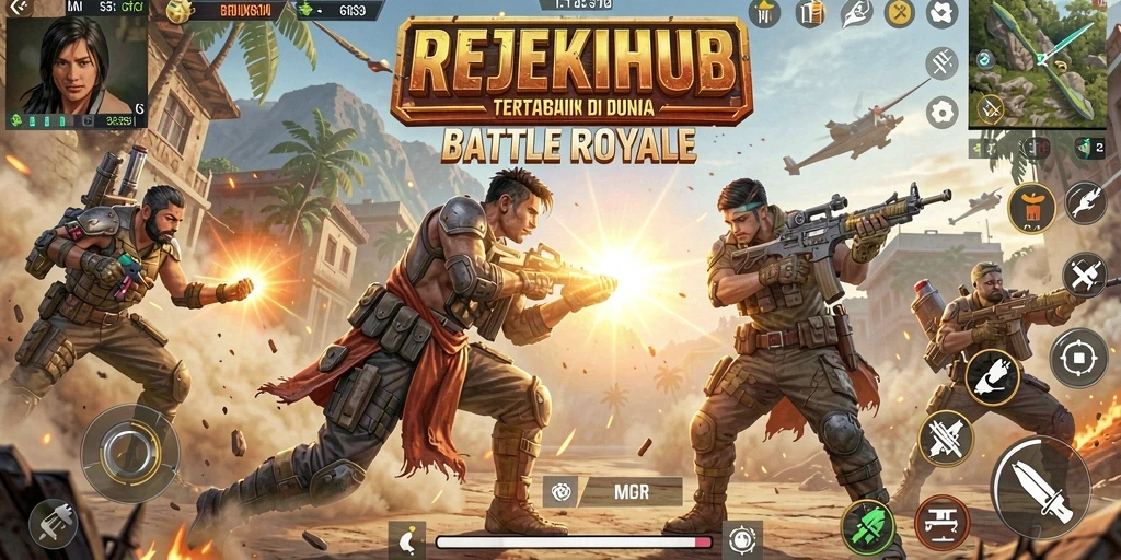 Screenshot gameplay mengesankan dari REJEKIHUB Battle Royale.