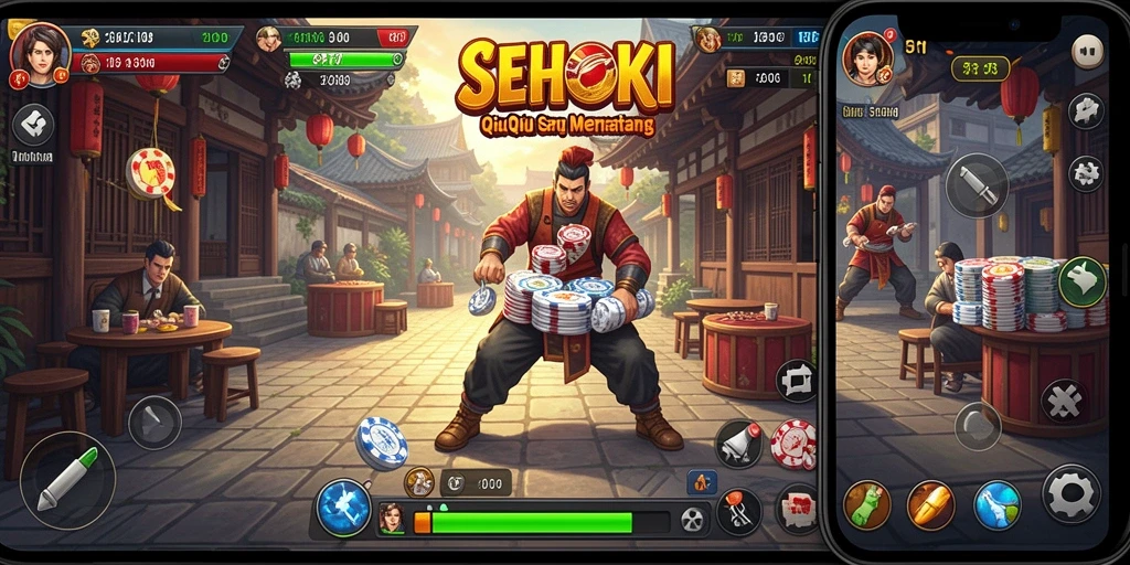 Tampilan gameplay SEHOKI yang penuh aksi QiuQiu.