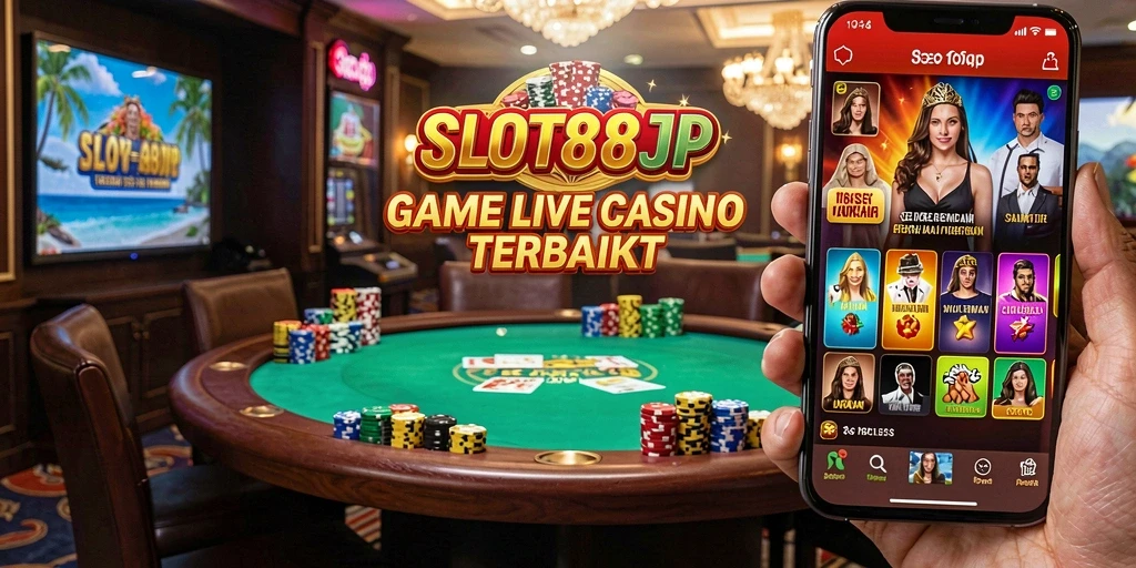 Tampilan gameplay Live Casino yang mendebarkan di SLOT88JP.