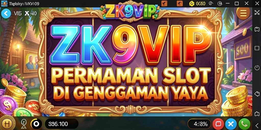 Screenshot gameplay ZK9VIP menampilkan putaran slot yang mendebarkan.